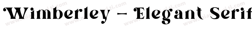 Wimberley – Elegant Serif Font字体转换